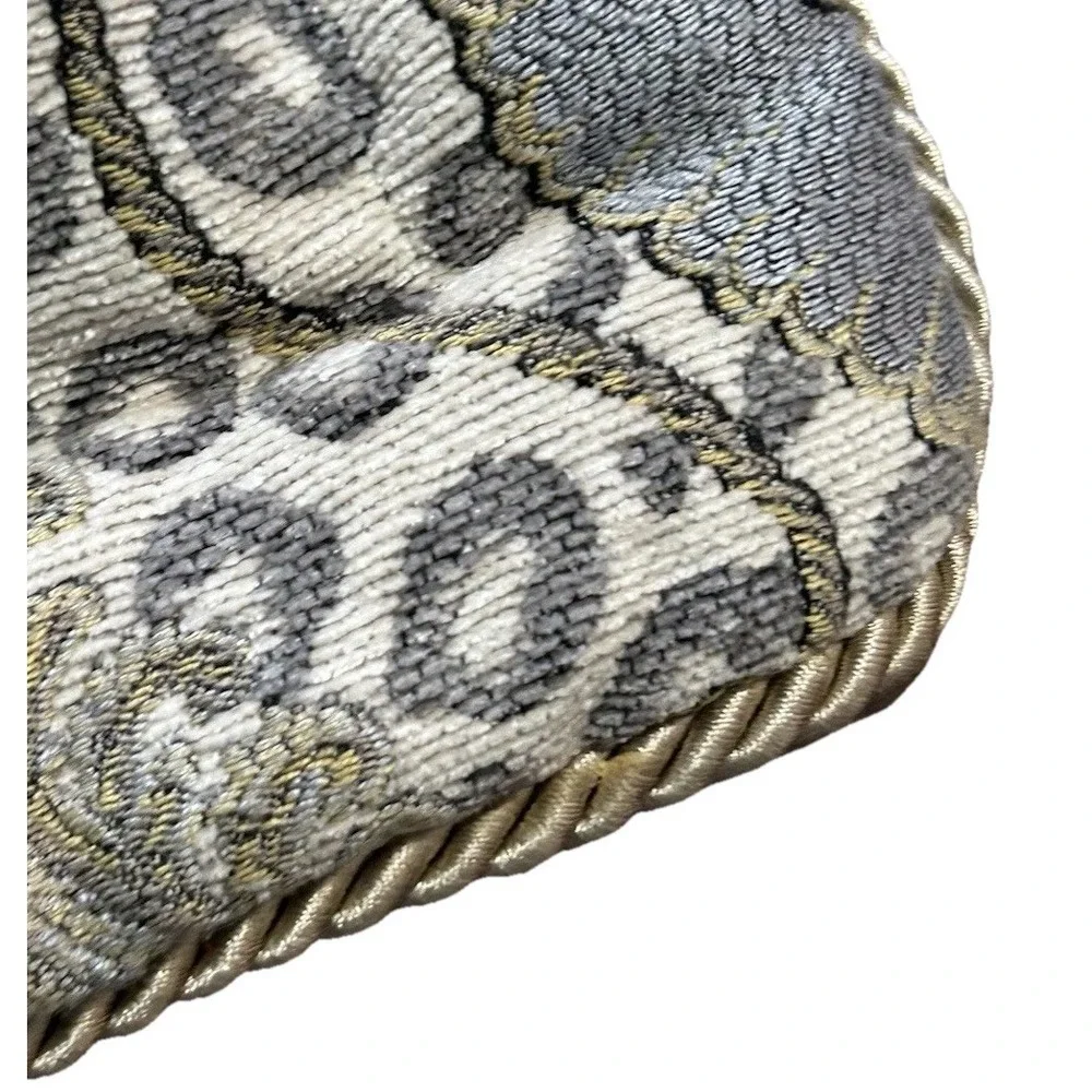 Pacific Coast Home Furnishings Damask Leopard Quilted Pillow Shams Set of 2 Grey
